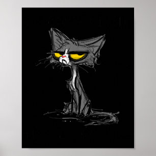 Póster Gato Gatito ¿Giré Mis Ojos En Voz Alta Divertido S