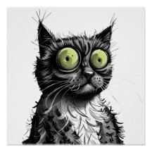 Poster Gato Glososo Frazzante