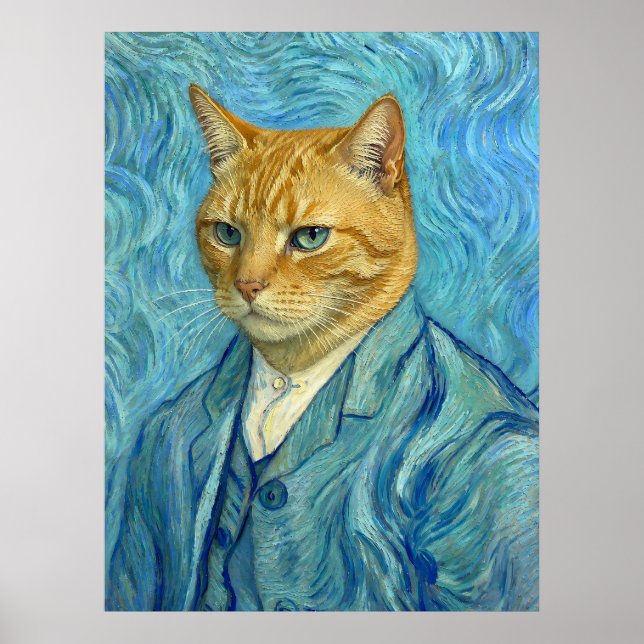 Póster Gato Gogh (Frente)