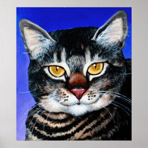 Póster Gato gordo pintado