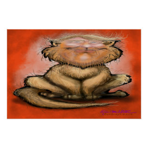 Póster Gato Gordo Trump