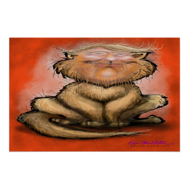 Póster Gato Gordo Trump (Anverso)