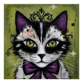 Póster Gato gótico