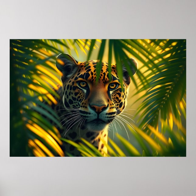 Póster Gato grande de la selva salvaje de la Amazonía tro (Frente)