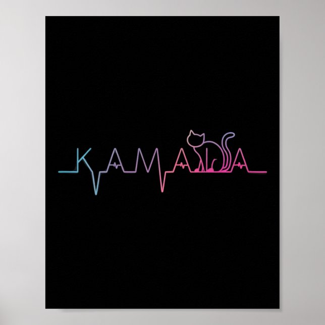 Póster Gato Harris Lettering Positive Funny Cat Lover (Frente)