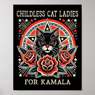 Póster Gato Infantil Damas De Kamala Harris