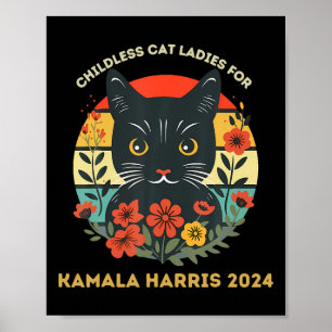 Póster Gato Infantil Damas Para Kamala Harris 2024 Electi