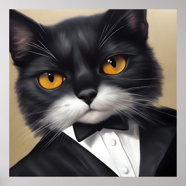 Póster Gato inteligente (Frente)