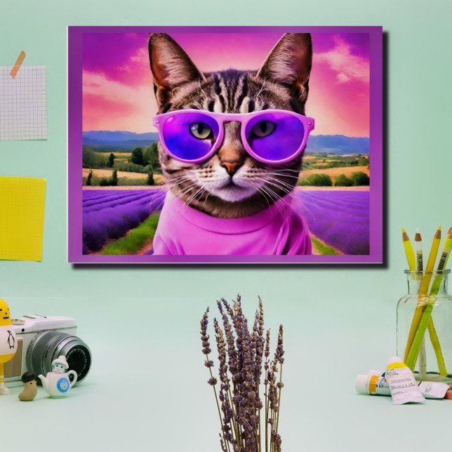Póster Gato jazzy - campo de lavanda (Subido por el creador)