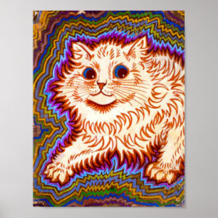 Póster Gato Kaleidoscope