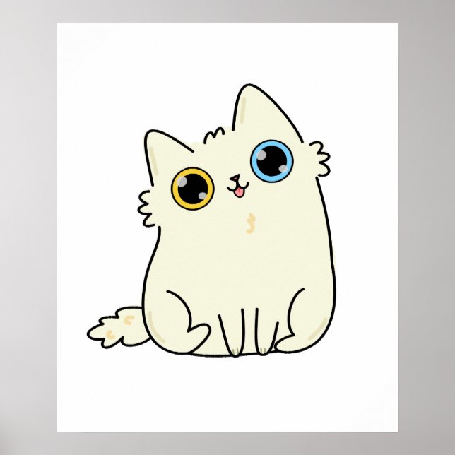 Póster Gato kawaii Kitty (Frente)