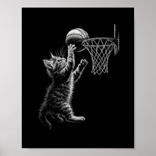 Póster Gato Lindo Jugando Hombres Mujeres Niños Gato Dive