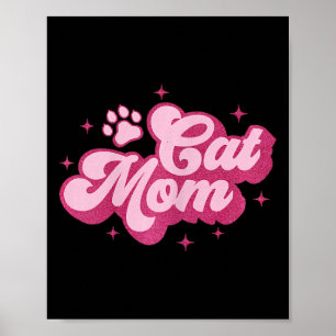 Póster Gato lindo Mam Cat Mama Kitty Kitten Cat Mom