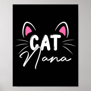 Póster Gato lindo nana cara de gato mama madre feliz madr
