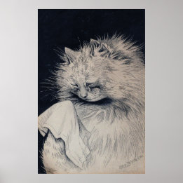 Póster Gato lloroso de Louis William Wain