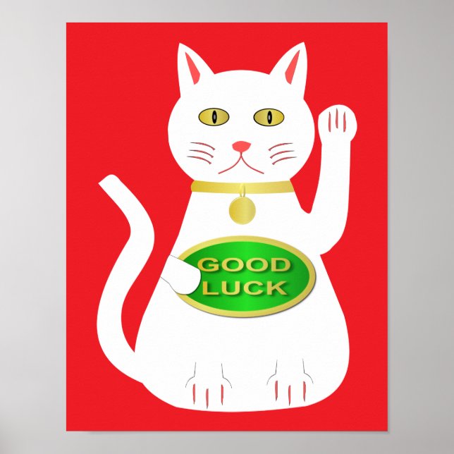 Póster Gato Lucky Oriental (Frente)