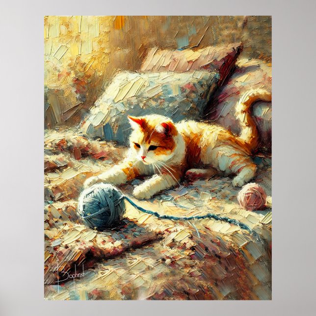 Póster Gato lúdico (Frente)