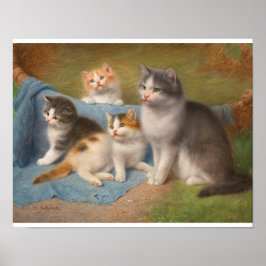 Póster Gato madre orgulloso Wilhelm Schwar Art