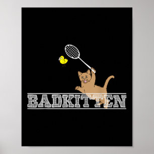 Póster Gato Malo Divertido Amantes de los Gatos de Bádmin