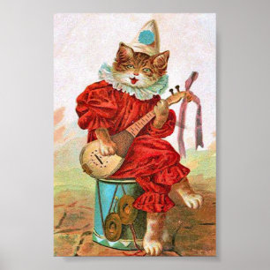 Póster Gato Mandolin