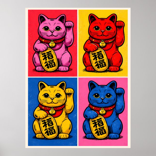 Póster Gato Maneki (Frente)