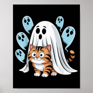 Póster Gato Meme Divertido Soky Halloween Gatito 