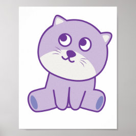 Póster gato mirando al cielo