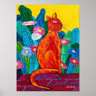 Póster Gato Naranja