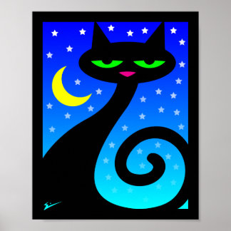 Póster Gato negro