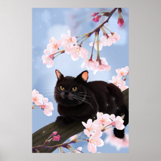 Póster Gato negro