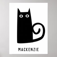 Gato Negro Bonito Personalizado