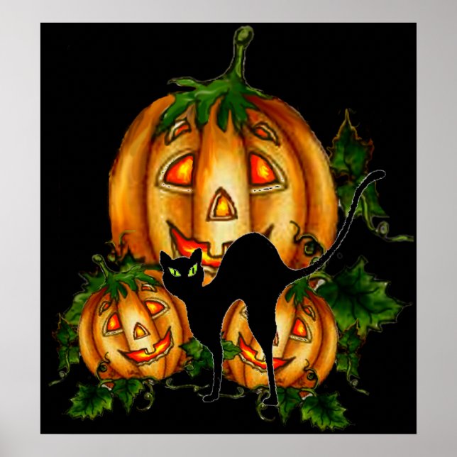 PÓSTER GATO NEGRO DE SHARON SHARPE (Frente)