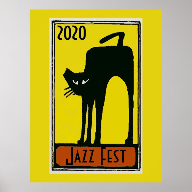 Póster Gato negro del Festival de Jazz 2020 (Frente)