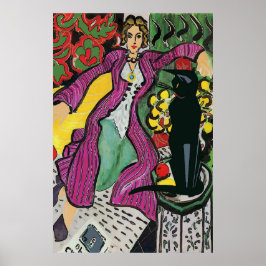 Póster Gato negro en la silla 2