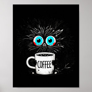 Póster Gato Negro Está Bien Estoy Bien Todo Está Bien Div