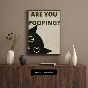 Póster Gato negro ¿estás bailando un Poster retro?