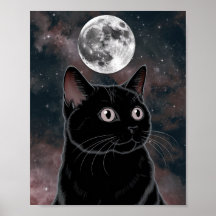 Gato negro gótico, gato negro de la hora bruja