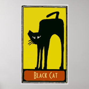 Póster Gato negro grande,