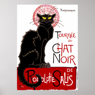 Póster Gato negro Le Chat Noir del vintage