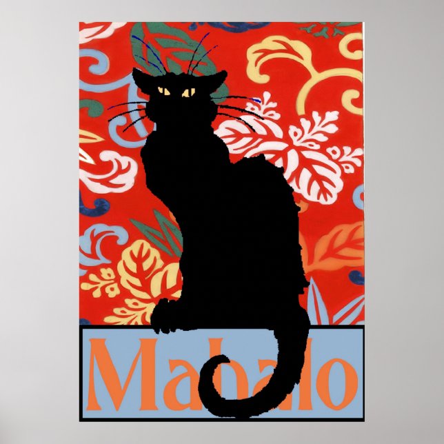 Póster Gato negro, Mahalo, gracias, Poster (Frente)