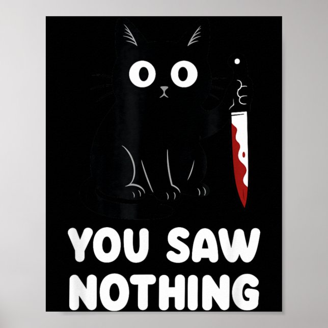 Póster Gato Negro No Viste Nada Divertido (Frente)