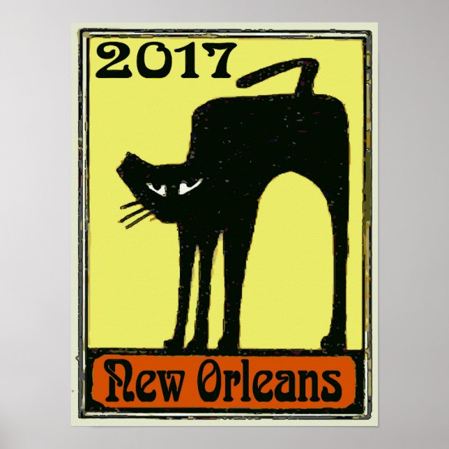 Póster Gato negro Nueva Orleans 2017 (Frente)