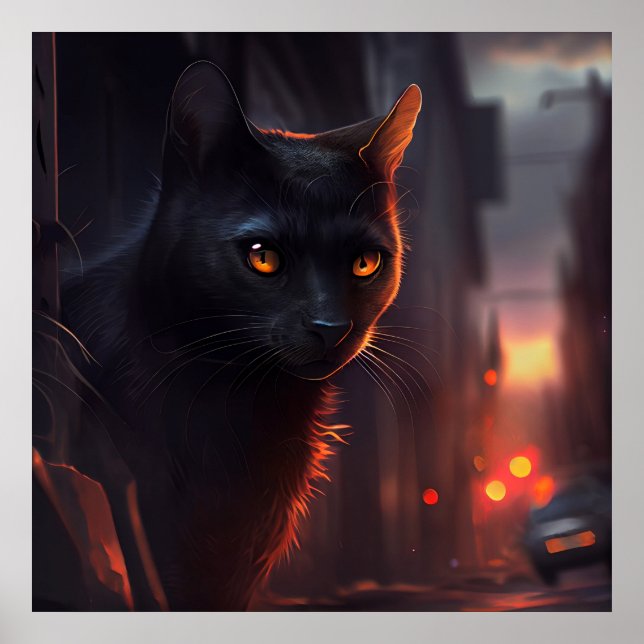 Póster Gato negro poster (Frente)