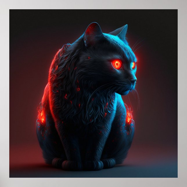 Póster Gato negro poster (Frente)