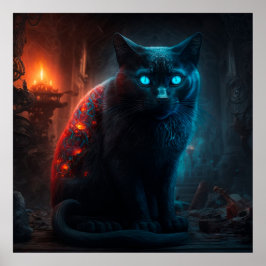 Póster Gato negro poster