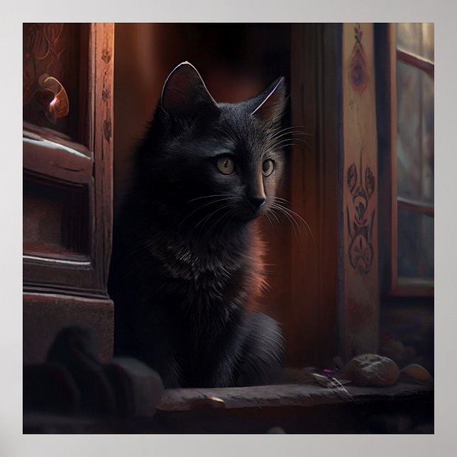 Póster Gato negro poster (Frente)