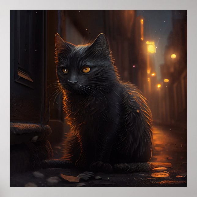 Póster Gato negro poster (Frente)