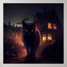 Póster Gato negro poster