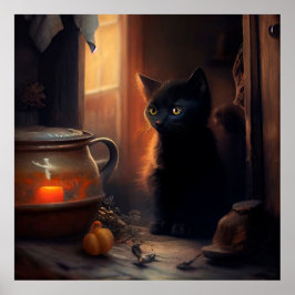 Póster Gato negro poster