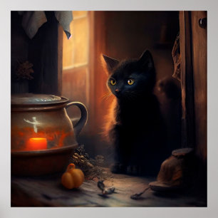 Póster Gato negro poster